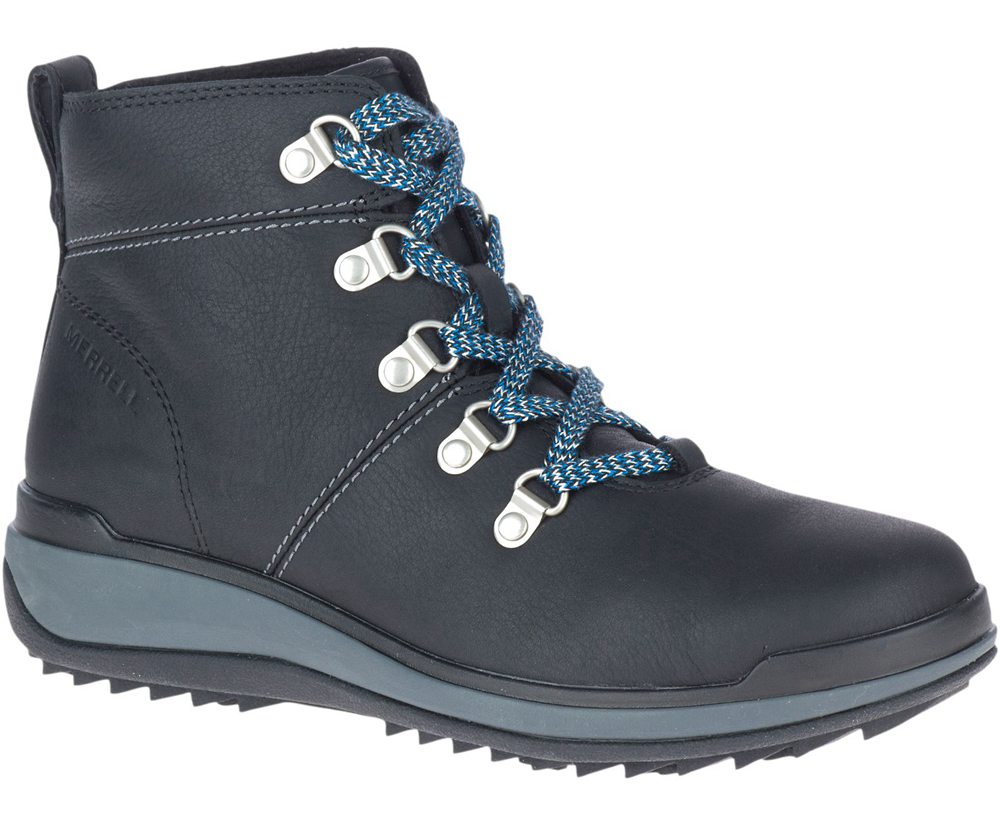 Botas Senhora - Merrell Snowcreek Lace Waterproof - Pretas - WTZ415392